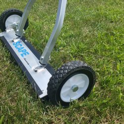 Scape Series magnetic sweeper for picking up nails in grass