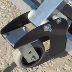 roulette avant 6" avec bande de roulement en caoutchouc thermoplastique et moyeu en polypropylène