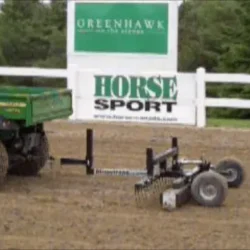 Caledon Equestrian Park using a Rhino Magnetic Sweeper