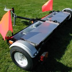 Magnetic Sweeper in traveling mode with magnets stored up and out of the way
