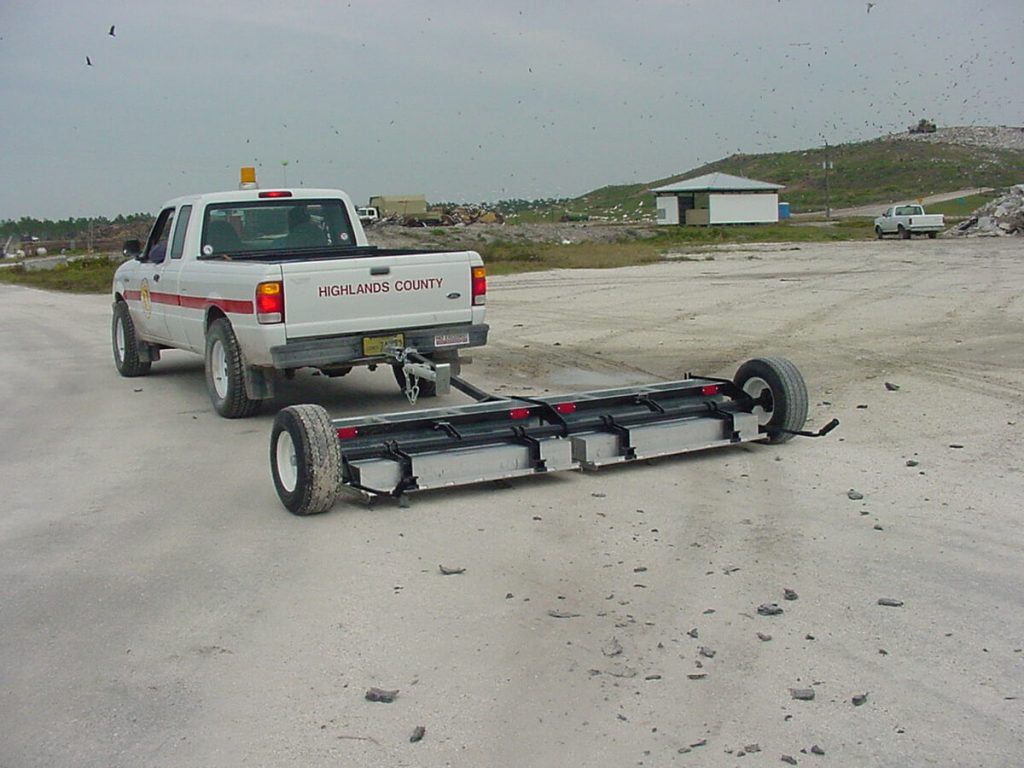 Tow behind trucks or maintenance vehicles