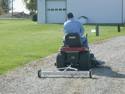 razor magnetic sweeper tow behind gravel driveway
