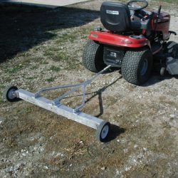 Sweeper easily rolls over grass, gravel, sandy areas and pavement