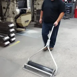 theta continuous discharge shot blasting magnet bluestreak equipment blount demo 3