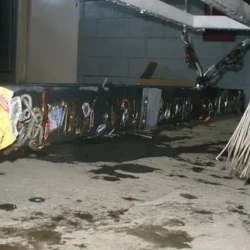 Sample of metal debris picked up by the sweeper