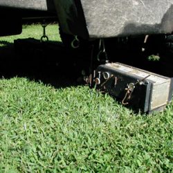 Pick up ferrous metal debris from lawns and green spaces