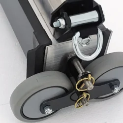 Des goupilles en acier inoxydable sont utilisées pour faciliter le démontage des roues (pas de circuit magnétique).