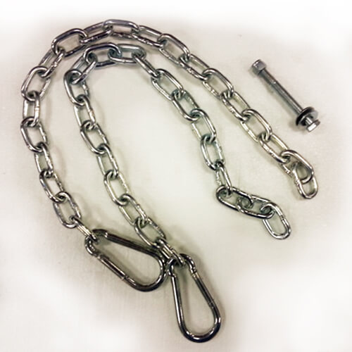 Yacare 24" Steel Safety Chains w/ bolt, nyloc nut and washers