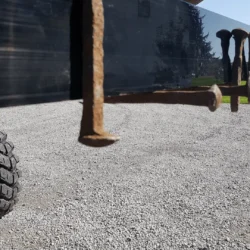Eiger hanging magnet picking up railway spikes