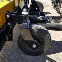Yak foam filled flat proof casters with adjustable height to adjust sweeping height