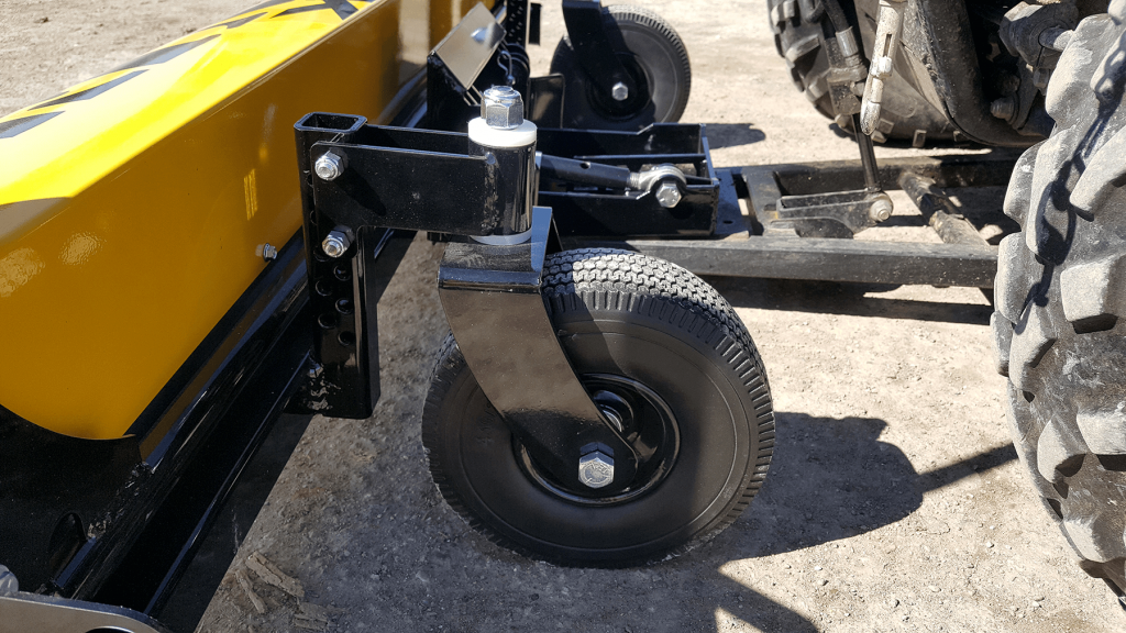 Yak foam filled flat proof casters with adjustable height to adjust sweeping height