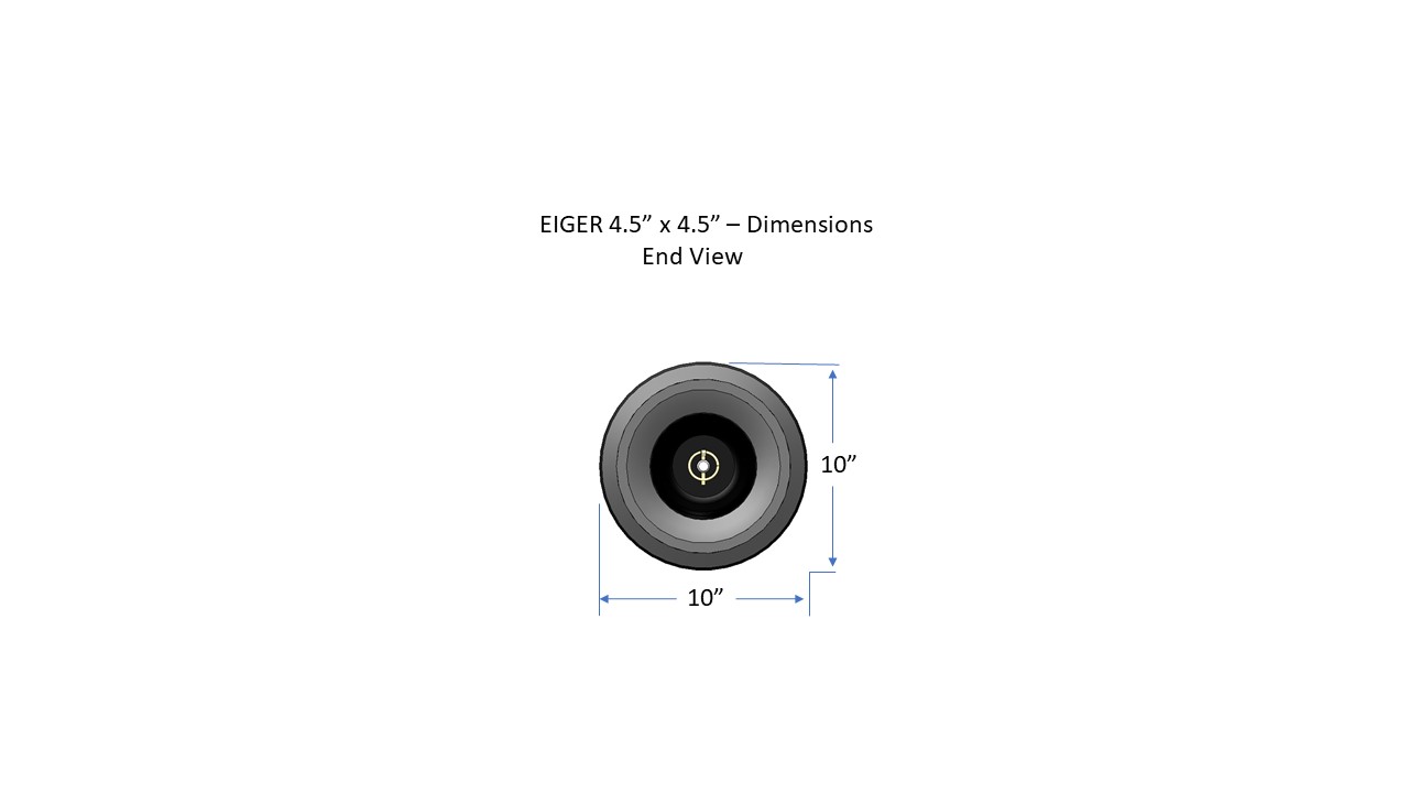 EIGER Dimensions and Material Thickness end view