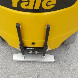 Forklift magnetic sweeper by Bluestreak Equipment
