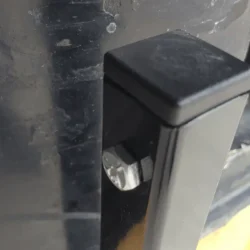 Plastic plugs on steel sliders