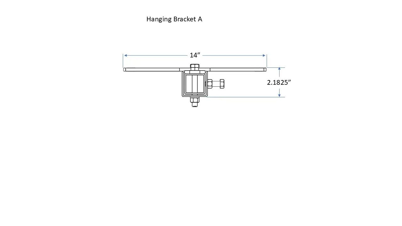 Hanging Bracket A Dimensions Side View