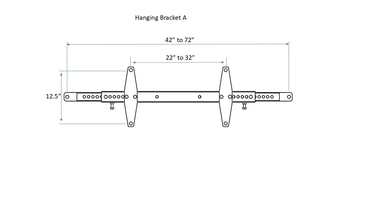 Hanging Bracket A Dimensions Top View