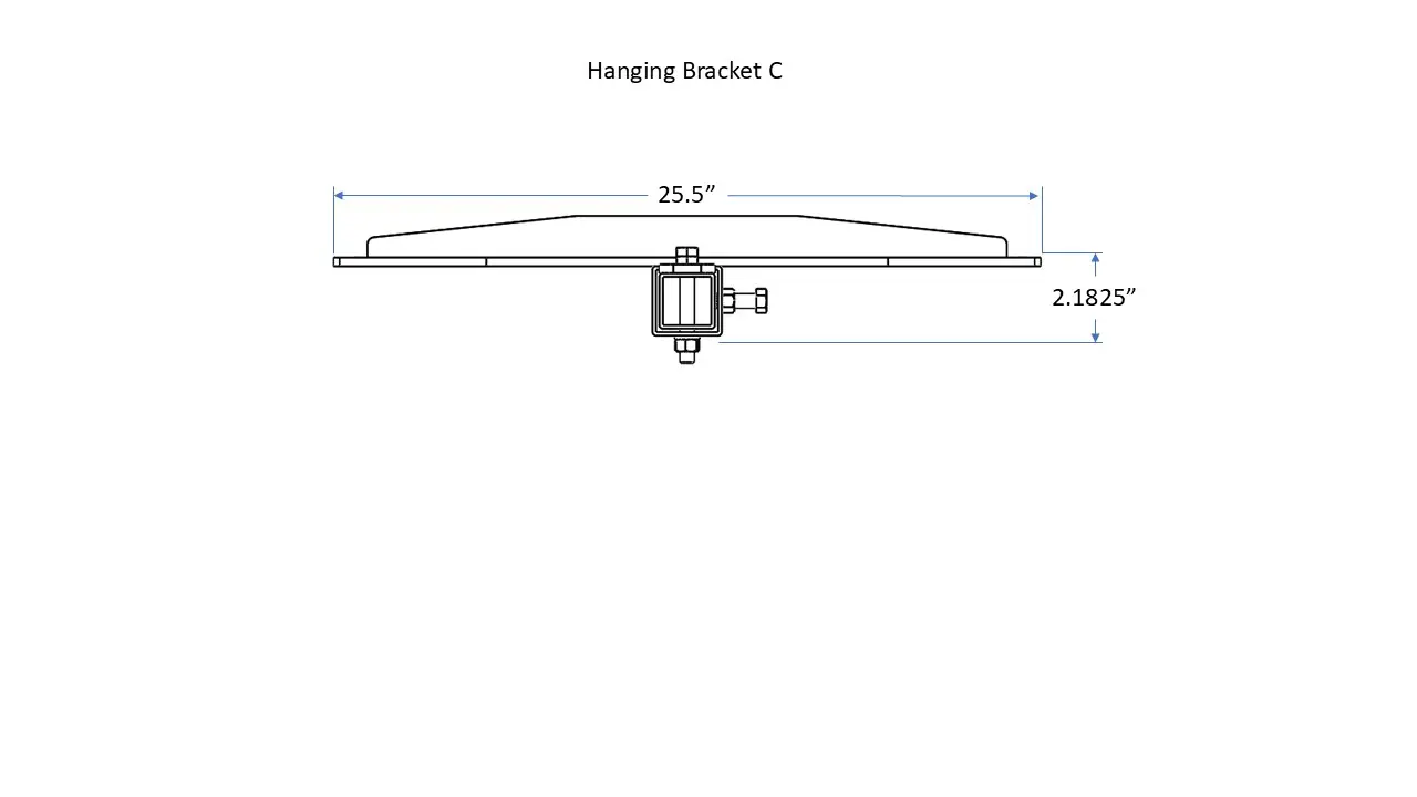 Hanging Bracket C Dimensions End View
