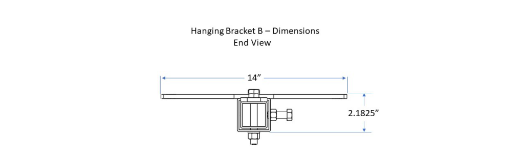 Hanging Bracket B - End View