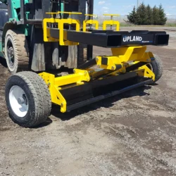 Upland forklift magnet installed