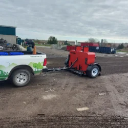 Mammoth grader magnetic sweeping trailer