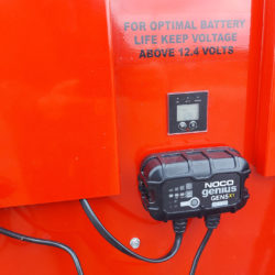 Mammoth included battery charger and volt meter