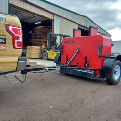 Mammoth industrial strength magnetic sweeper trailer