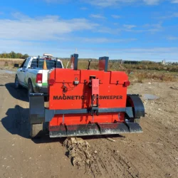 Mammoth magnet cleaning dirt access road