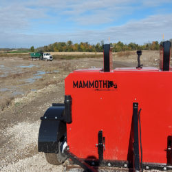 Mammoth magnetic sweeper for access roads