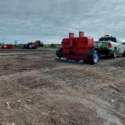 Mammoth magnetic sweeper towable dodge