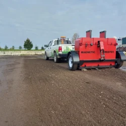 Mammoth mining towable magnetic sweeper groomer