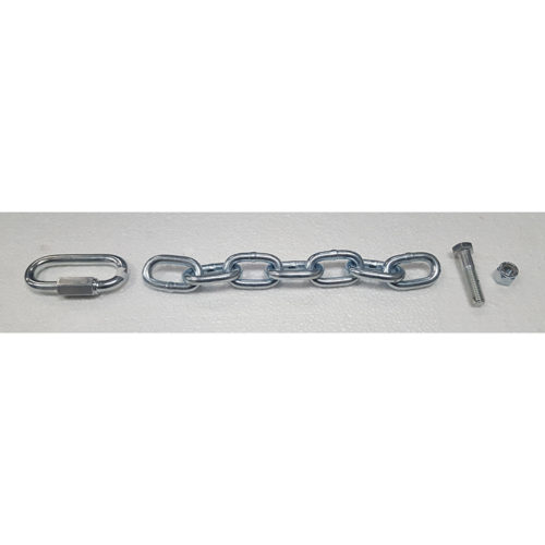 Part #6 Mammoth grader 0.250 inch chain 9 inch long (1pc) with 0.3125 inch quick link (1pc) 0.375 inch x 1.75 Bolt inch (1pc) nyloc nut 1pc