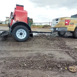 Towable magnetic sweeper by bluestreak equipment