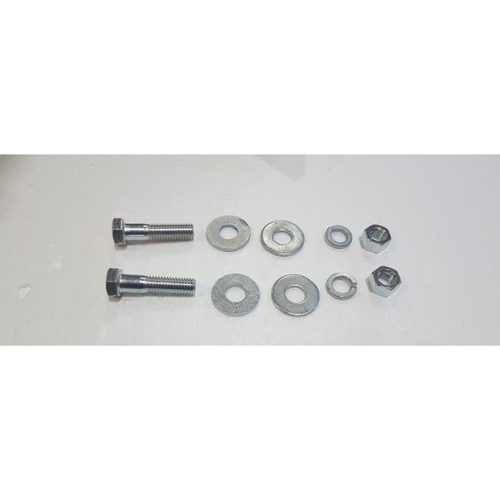 Part #70 Mammoth steel tongue side brace hex bolt rear 0.625 inch x 2 inch (2pcs) with washers (4pcs) Lockwasher (2pcs) and hex nut (2pcs)