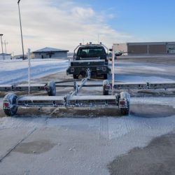 Piranha multi hitch runway FOD sweeper for military airfield cleaning
