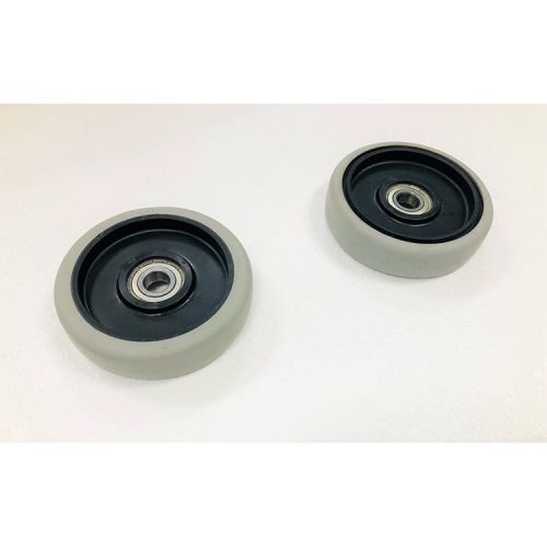 Part #10 Fusion 5 inch thermoplastic rubber wheels mounted on a polypropylene core (Item b) (2 pcs)