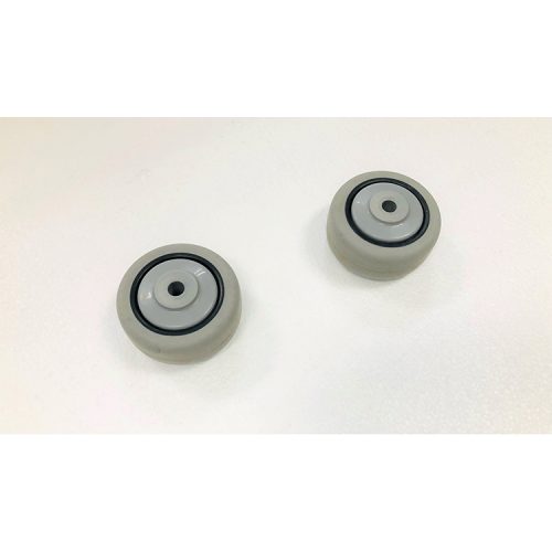 Part #9 Fusion 3 inch thermoplastic rubber wheels mounted on a polypropylene core (Item a) (2 pcs)