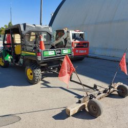 Rhino tow behind magnetic sweeper