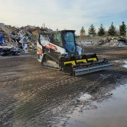Bobcat Magnetic Sweeper Attachment for Landfills