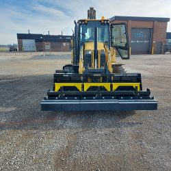 Cat Backhoe Magnetic Sweeper Front View