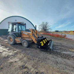 Barredora magnética para cargadoras de obras de Bluestreak Equipment