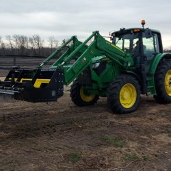 John Deere Loader Tractor With Sokoke Front Mounted Magnetic Sweeper