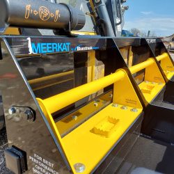 MeerKat magnetic sweeper for skidsteer track loaders