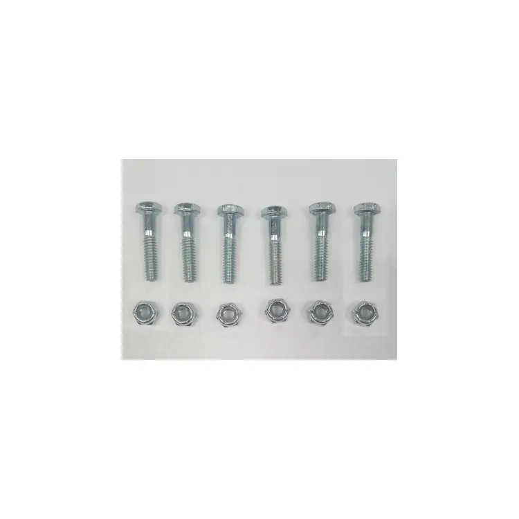 Part #4 Sokoke debris digging rake stone guard clamp bolts 0.250" x 1.25" (6pc) w/nyloc nut (6pc)