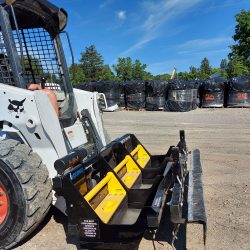 skid steer construction site magnet attachment