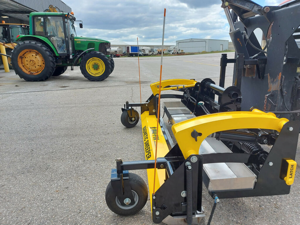 Bluestreak Equipment Baffin magnetic sweeper at airport