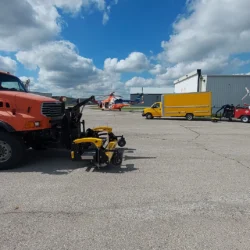 Balayeuse magnétique de poids lourds pour les routes