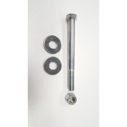 Part #37 Baffin caster wheel bolt 0.75" x 8" long hex bolt (1pc) 0.75" washers (2pcs) and 0.75" nyloc nut (1pc)