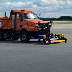 heavy duty airfield FOD magnetic sweeper by Bluestreak Equipment