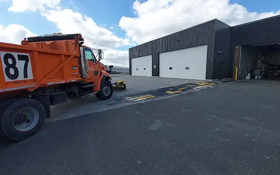Plow truck magnetic attachment