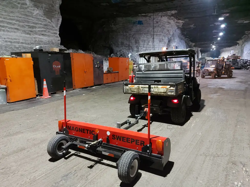 Industrial UTV_ caiman mining magnetic sweeper